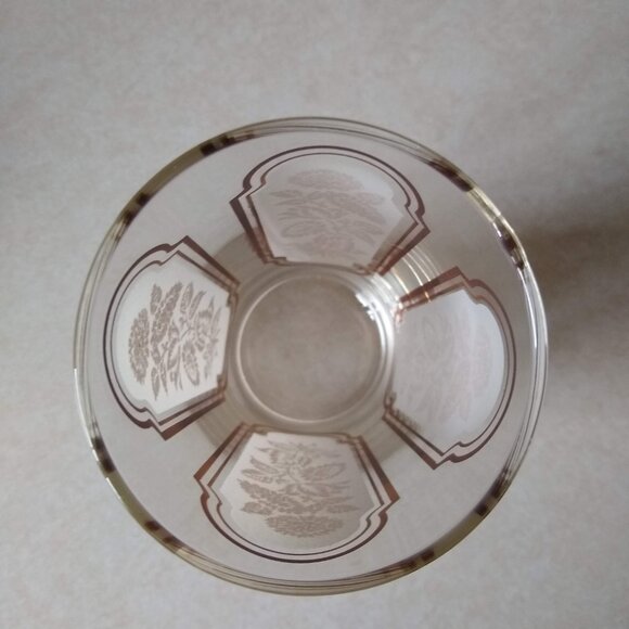 vintage 60s frosted floral highball glass x8 set - Picture 5 of 9